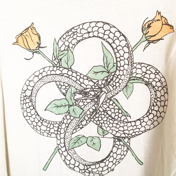 NWT Chaser Racer Back Tee Snakes & Roses - Picture 3 of 4